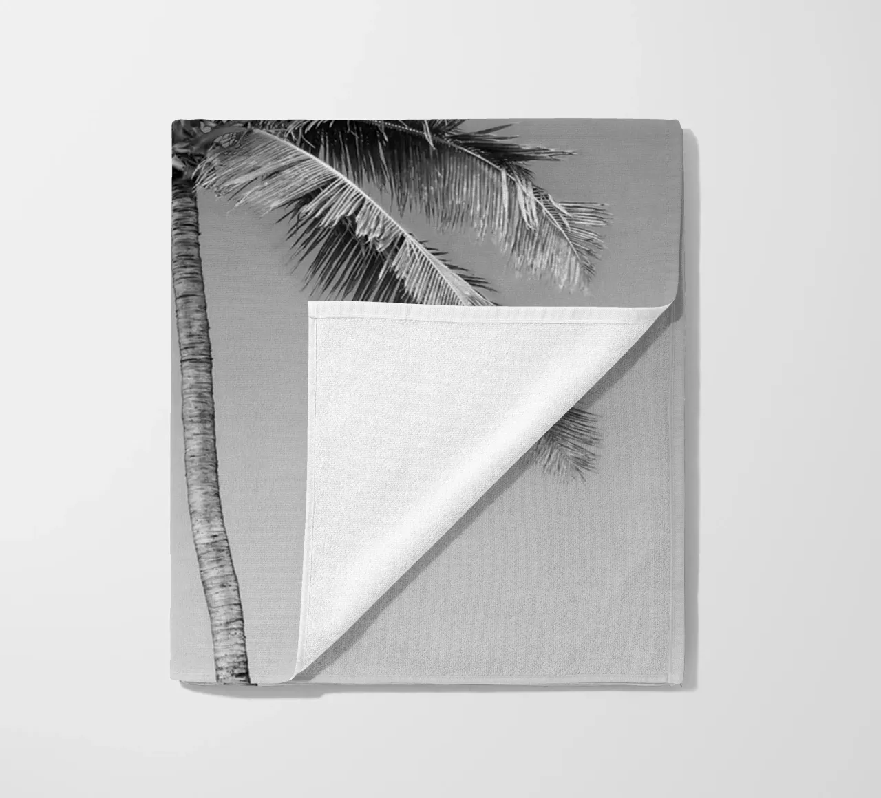 Palma in bianco e nero telo mare da Léa Lefebvre Photography