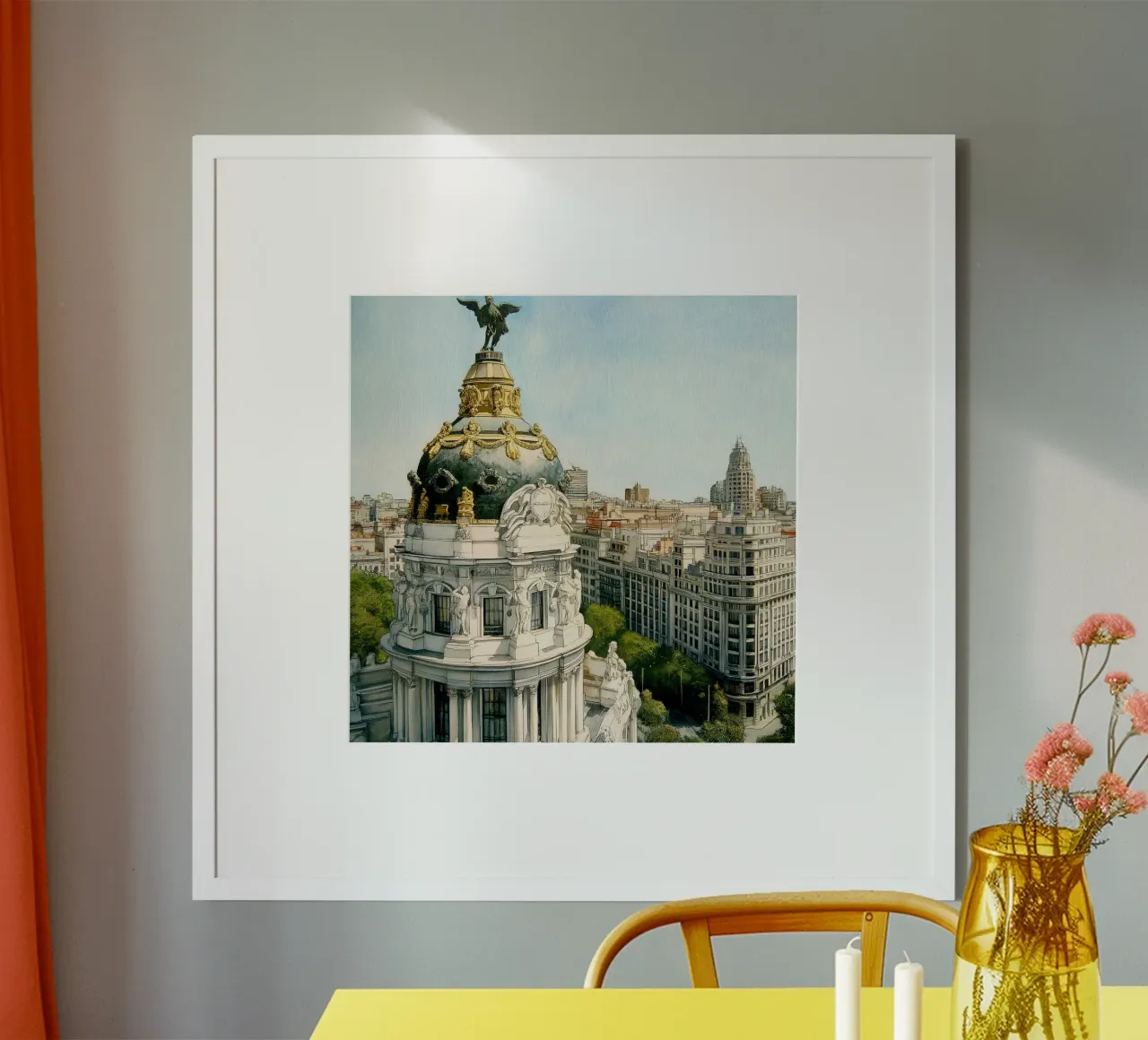 Pittura di Madrid poster con telaio in alluminio da Motivate-Today