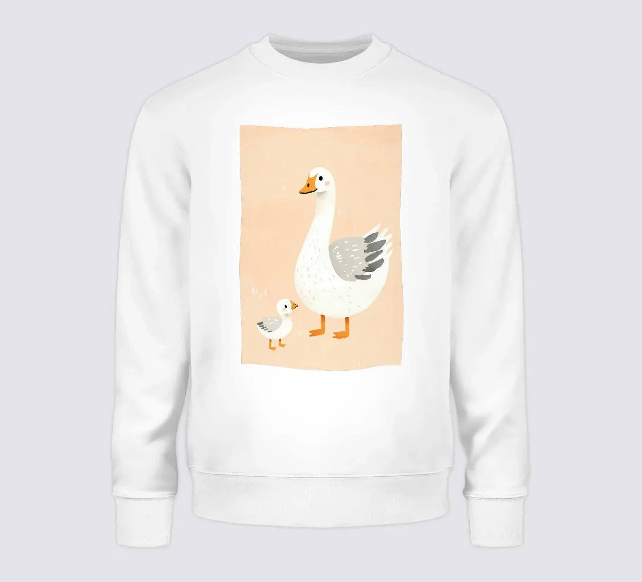 Illustrazione di un'oca e di un papero, illustrazione di un animale carino felpa da Little Lola