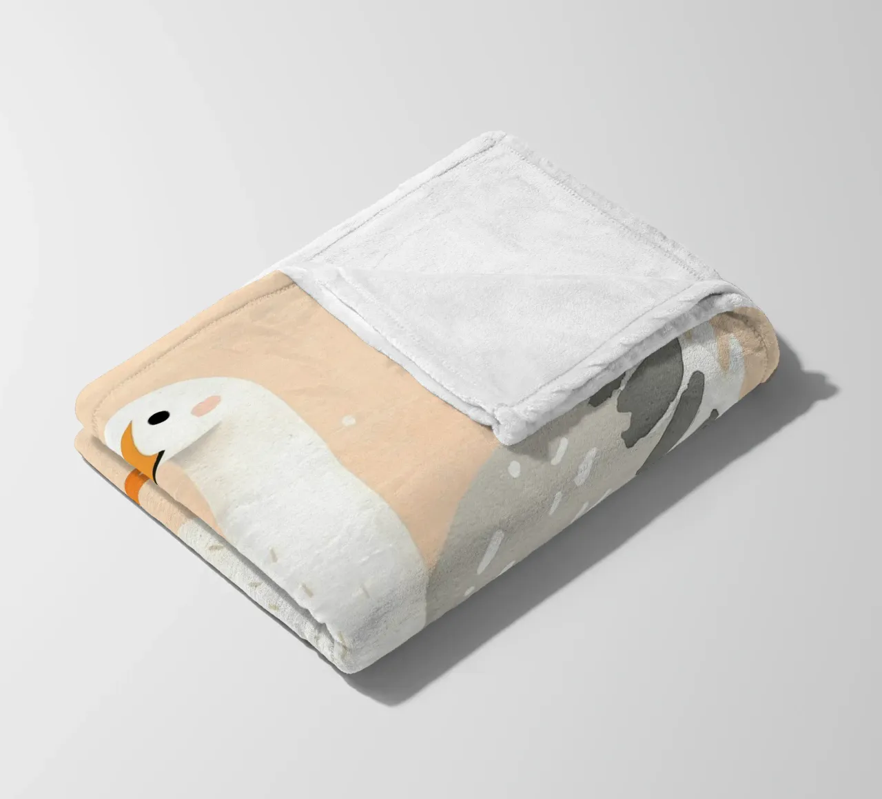 Illustrazione di un'oca e di un papero, illustrazione di un animale carino coperta in pile da Little Lola