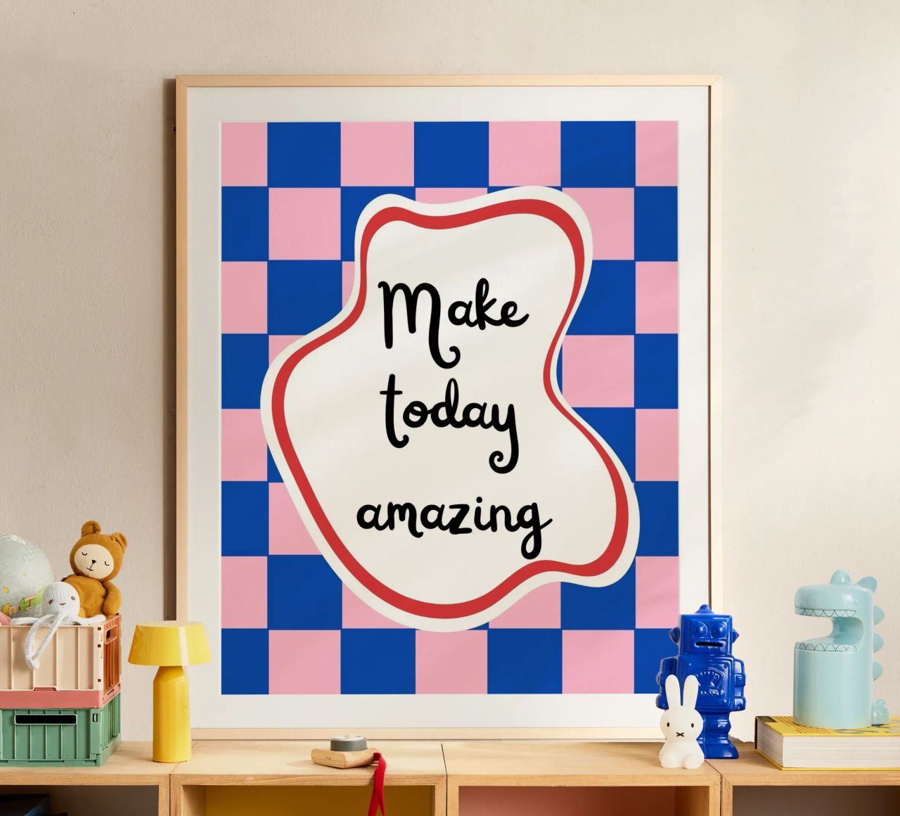 Make today amazing poster with aluminum frame by designsbysophia