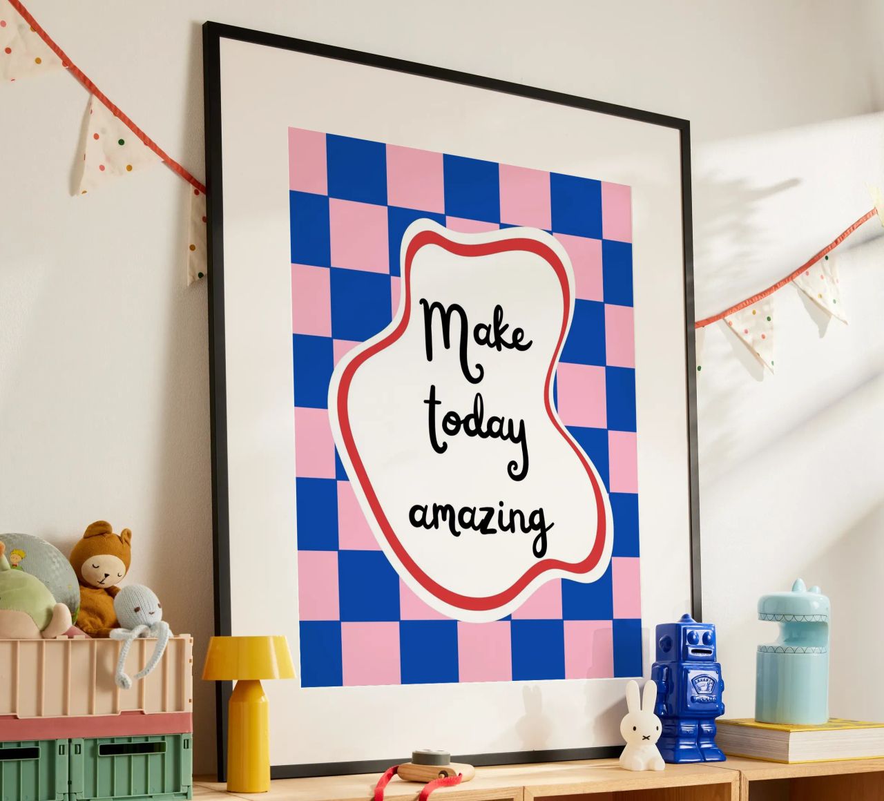 Make today amazing poster with aluminum frame by designsbysophia