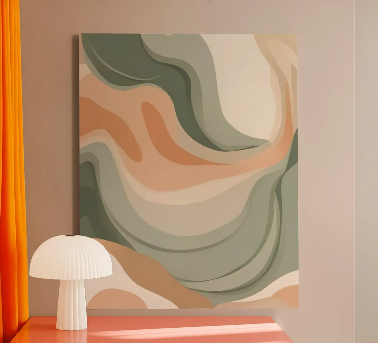 Pastellfarbene Struktur tela con Cornice a cassetta da designsbysophia