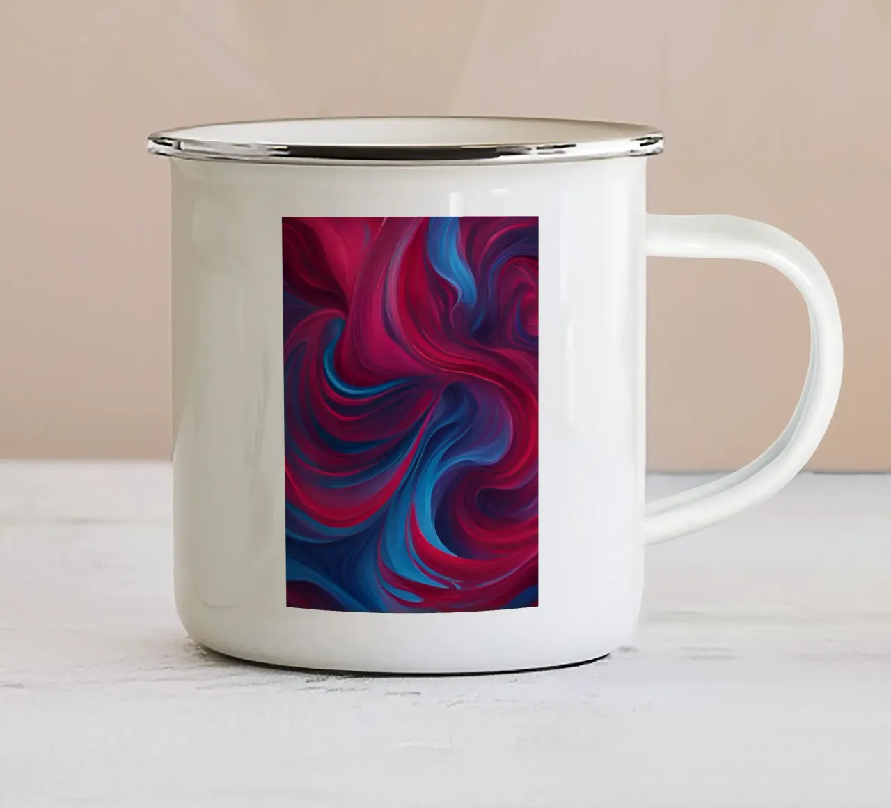 Beerenfarbene Struktur tazza in smalto da designsbysophia