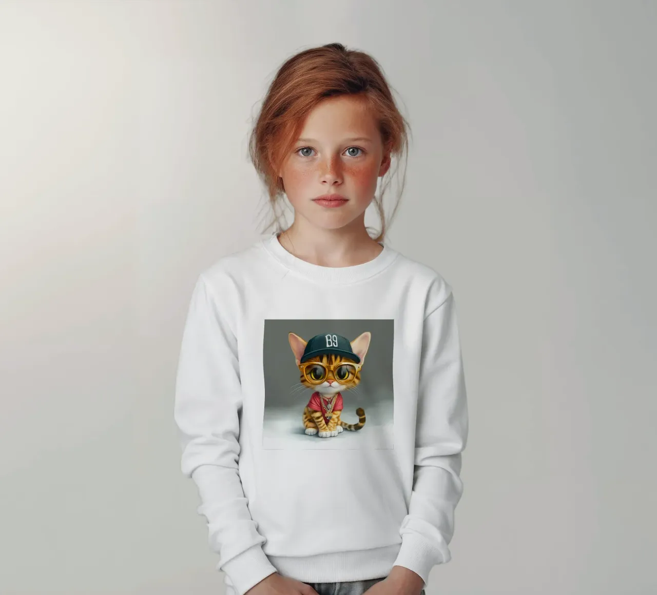 Gatto rapper felpa bambino da Motivate-Today