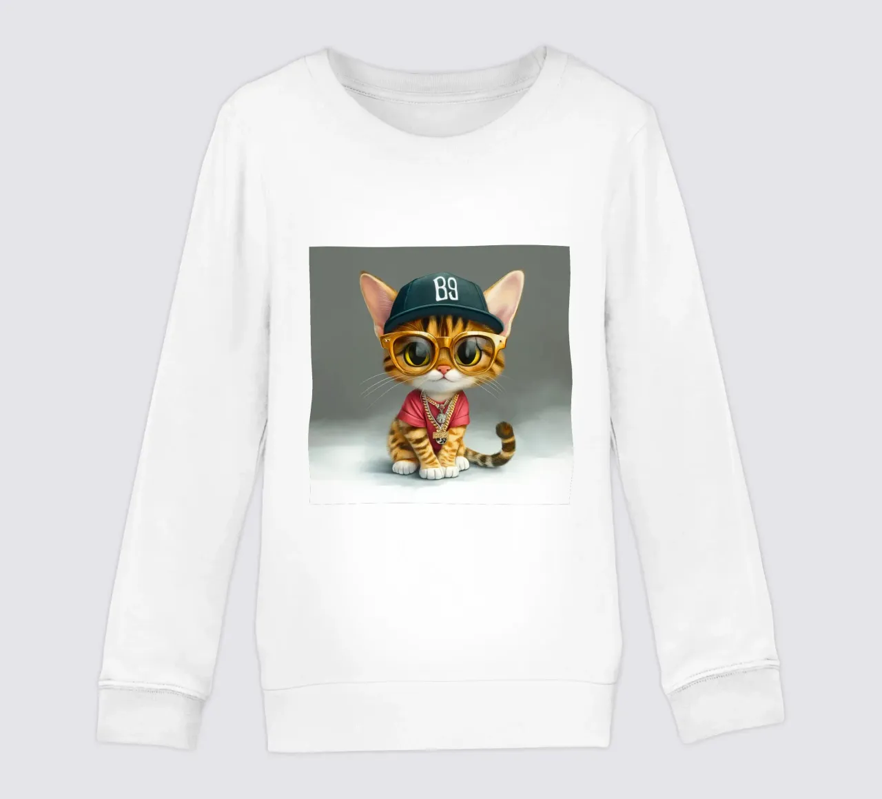 Gatto rapper felpa bambino da Motivate-Today