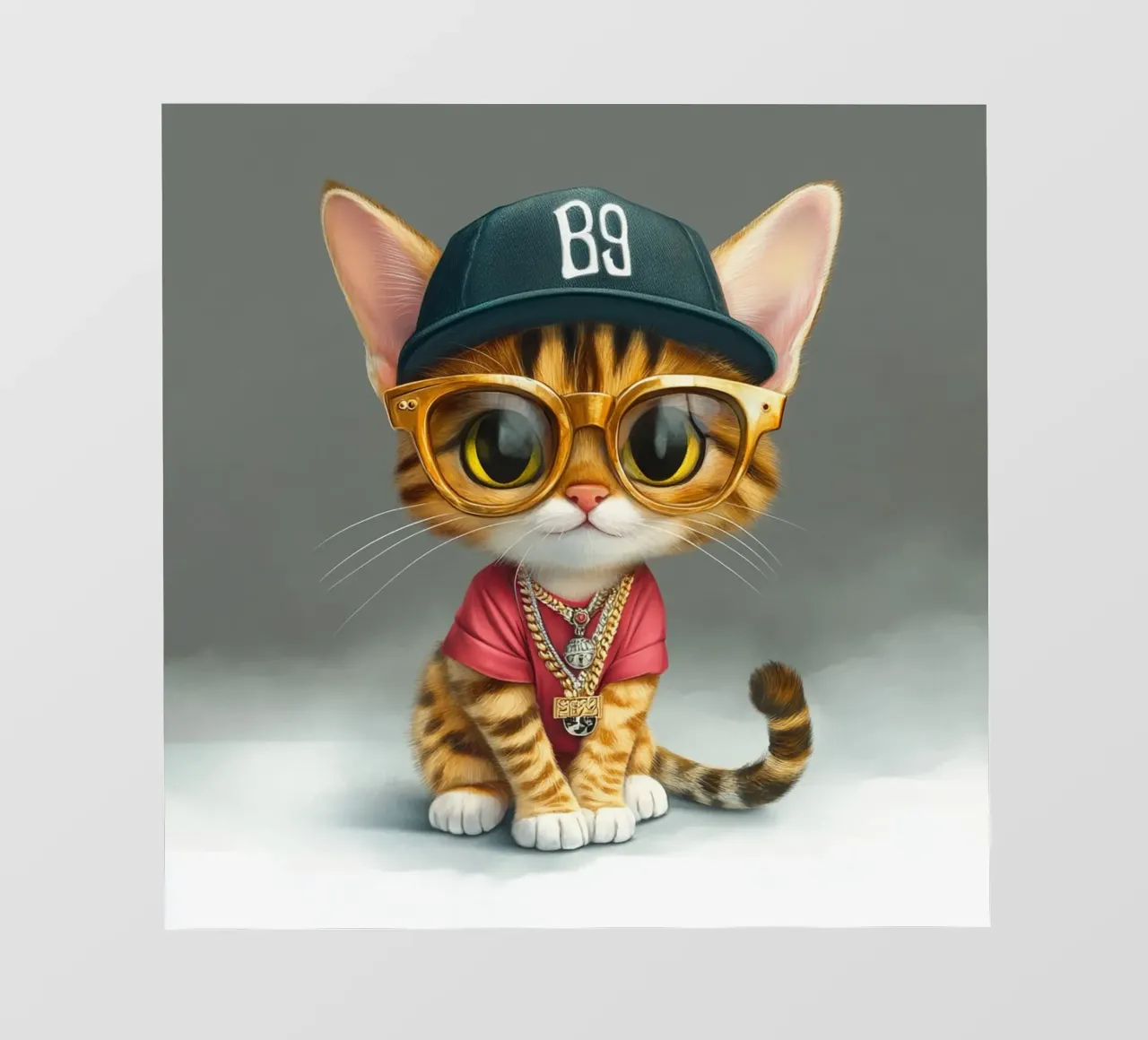 Gatto rapper telo in pvc da Motivate-Today