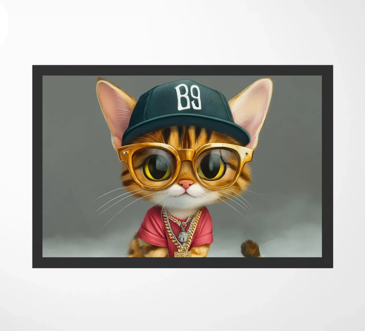 Rapper Cat doormat by Motivate-Today