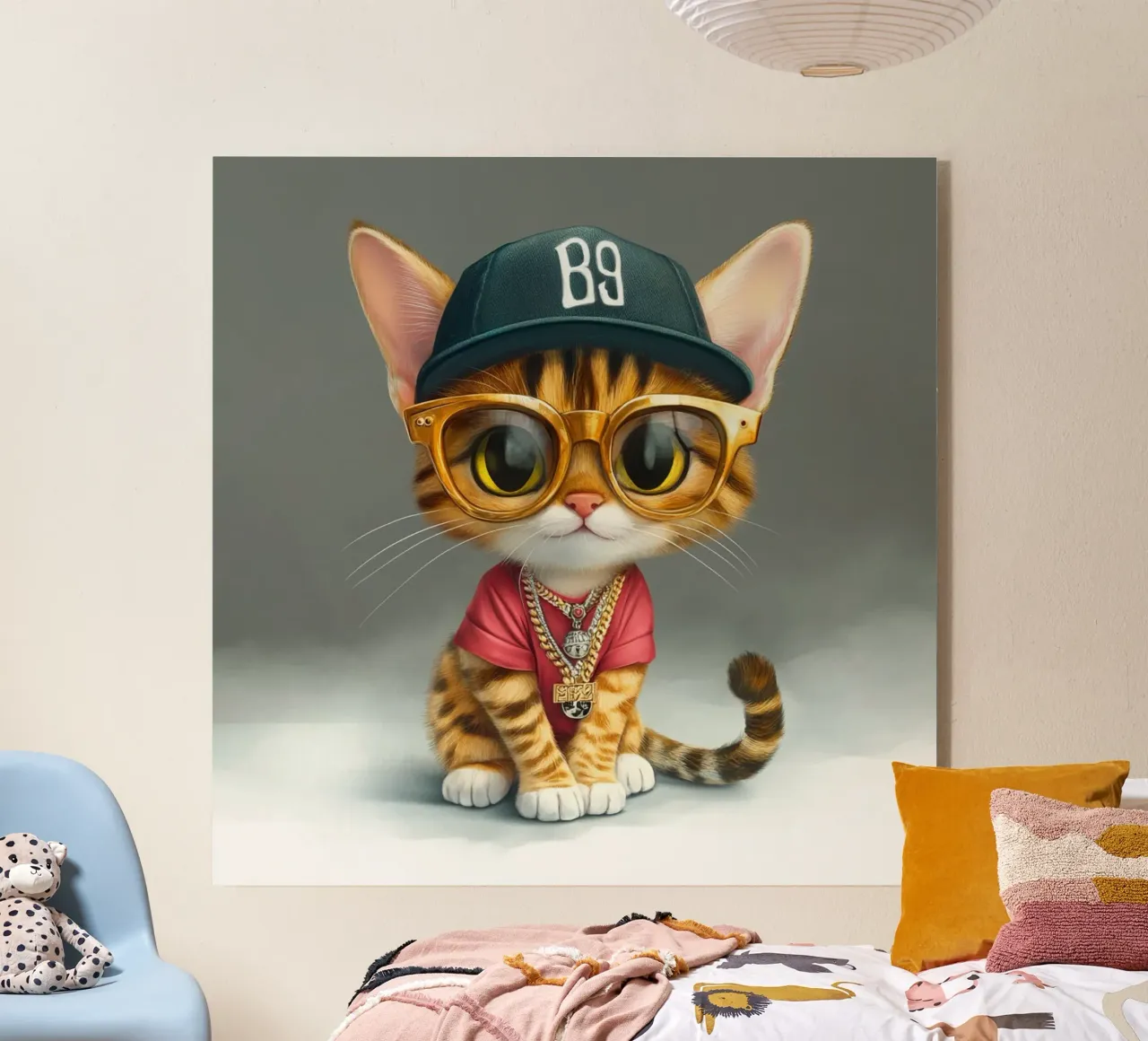 Gatto rapper plexiglass da Motivate-Today