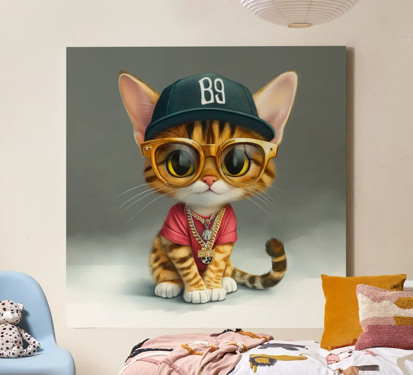 Rapper Cat canvas by Motivate-Today