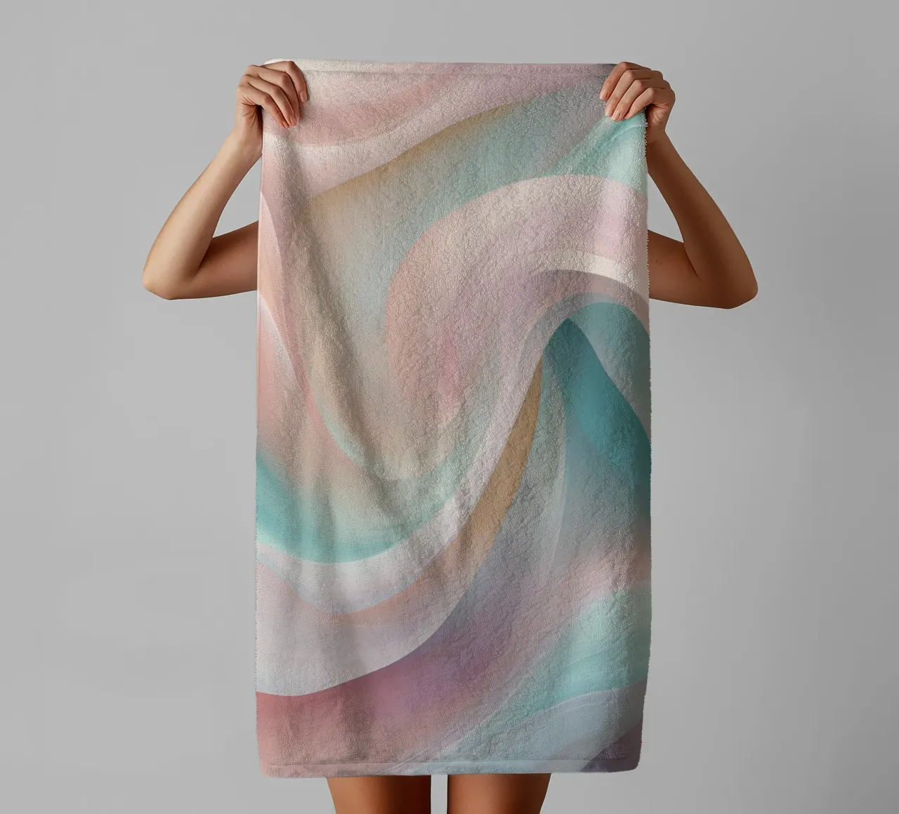 Helle, pastellfarbene Struktur serviette de bain de designsbysophia