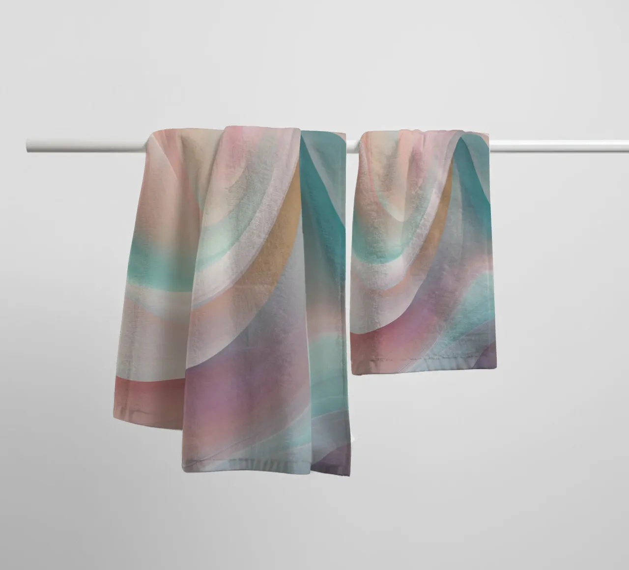 Helle, pastellfarbene Struktur serviette de bain de designsbysophia