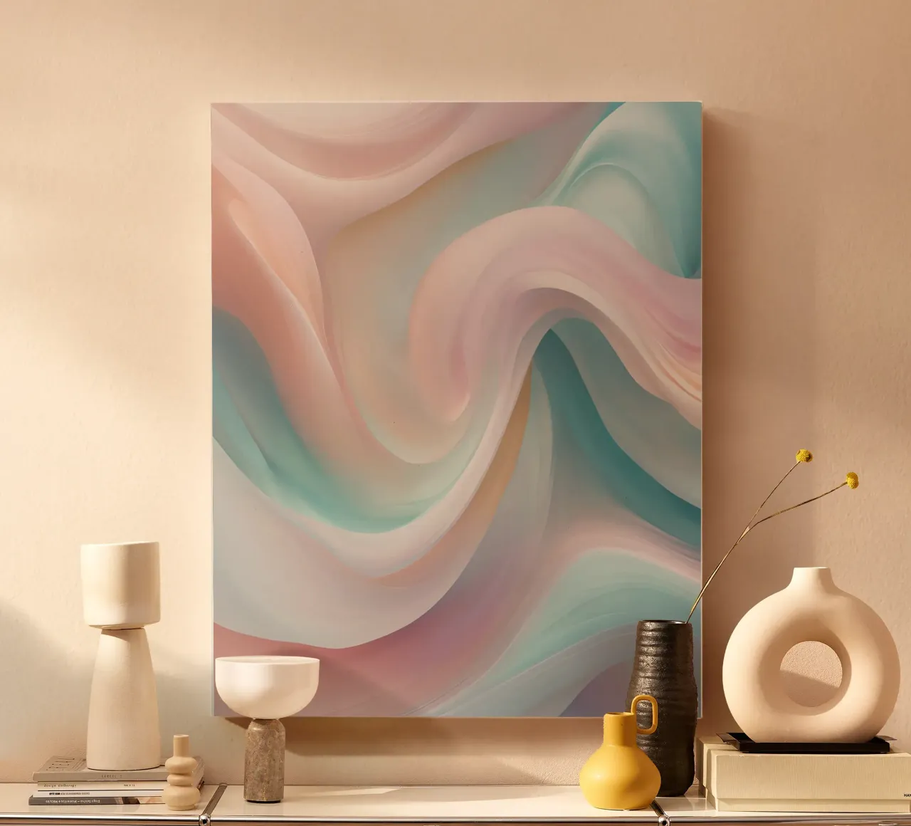 Helle, pastellfarbene Struktur canvas by designsbysophia