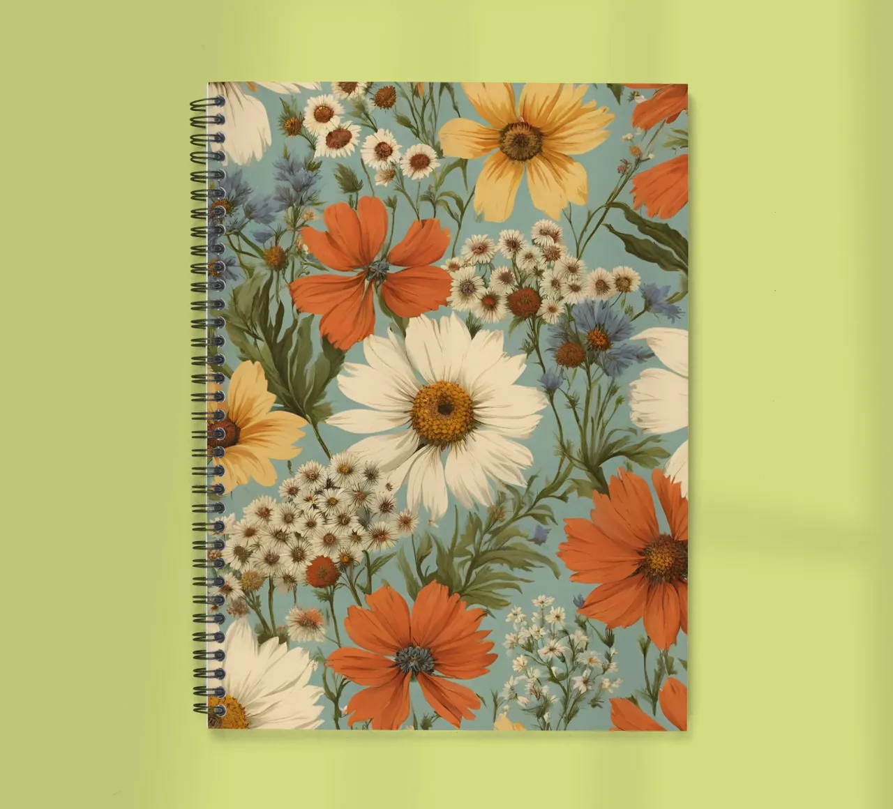 Blumenmuster spiral notebook by designsbysophia