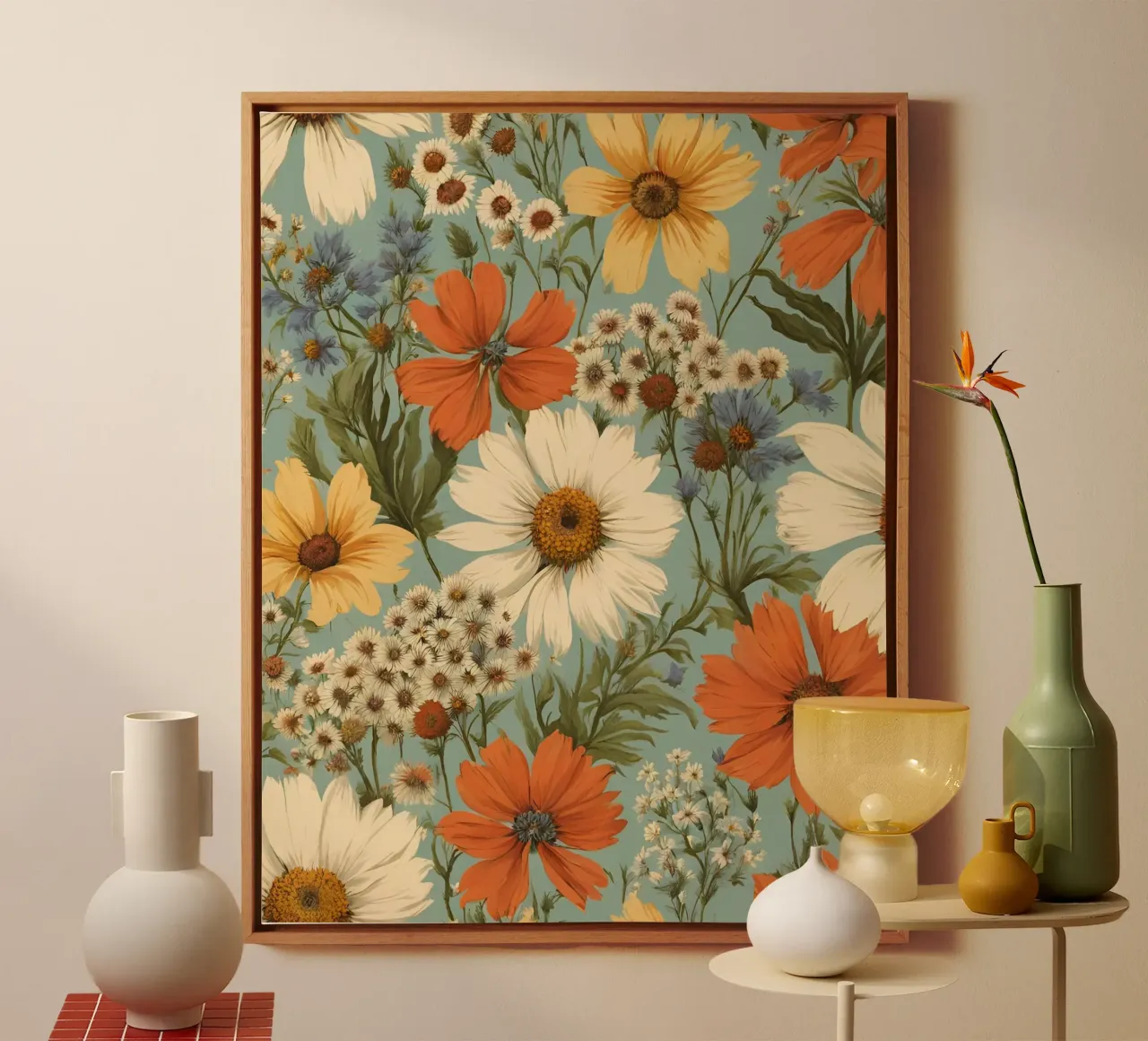 Blumenmuster tela con Cornice a cassetta da designsbysophia