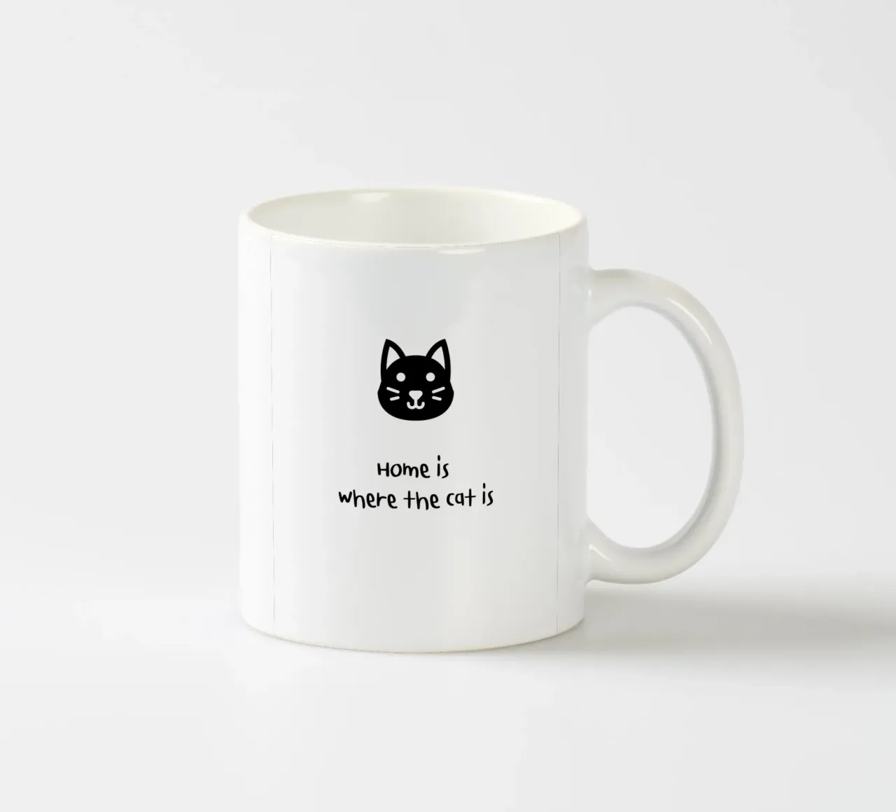 Home is where the cat is tazza in ceramica da designsbysophia