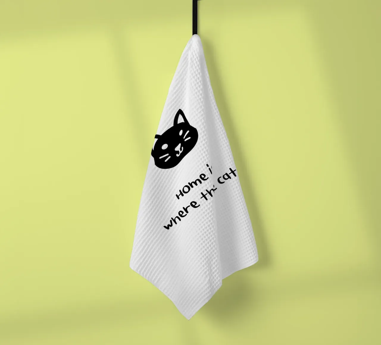 Home is where the cat is canovaccio da cucina da designsbysophia