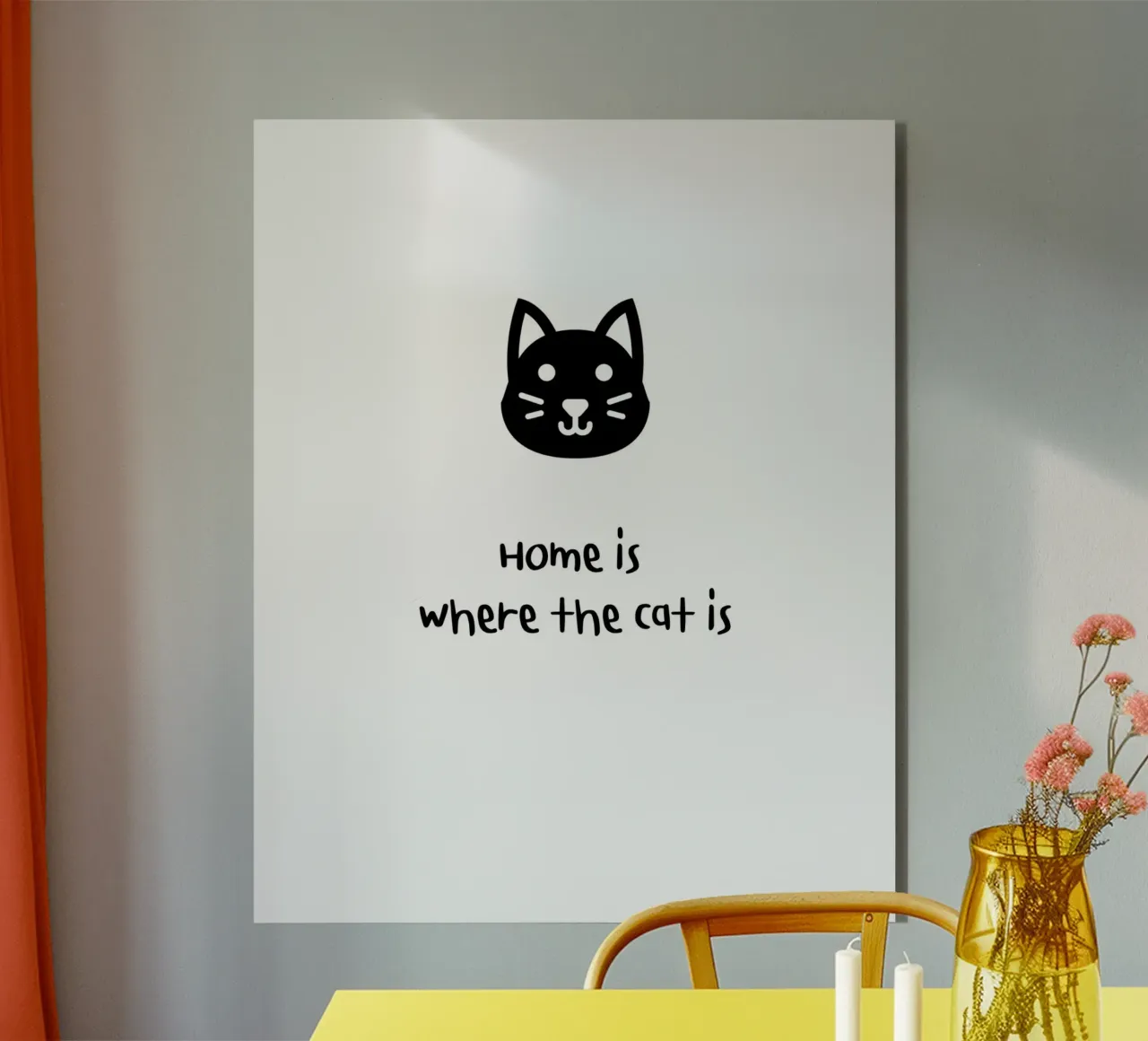 Home is where the cat is alluminio dibond da designsbysophia