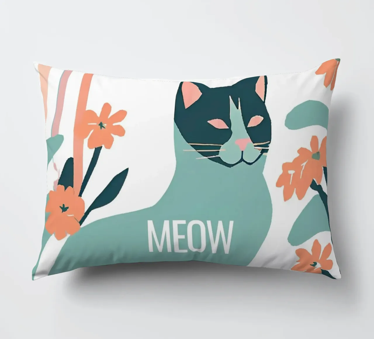 Katze gemalt "Meow" cuscino da designsbysophia