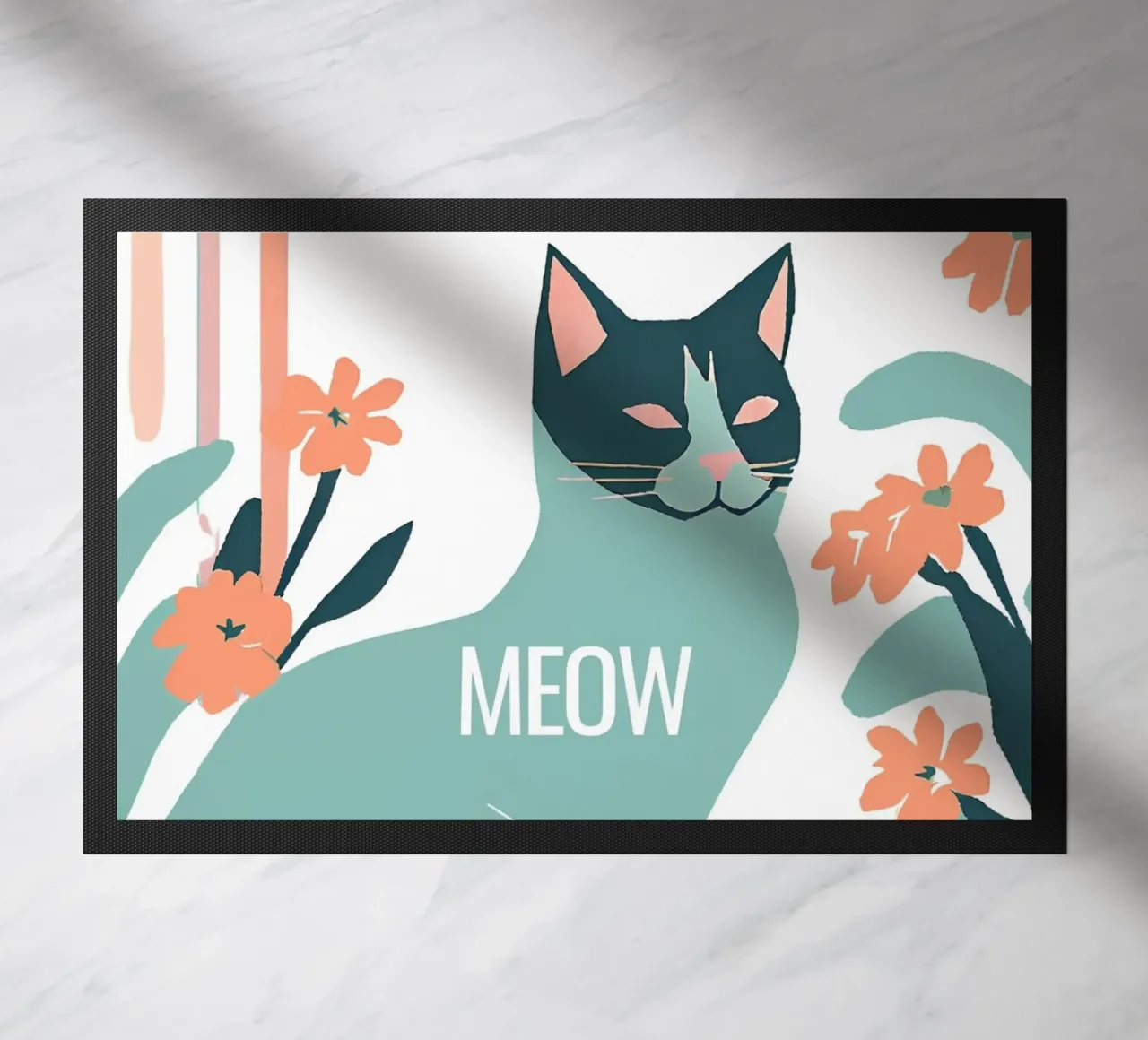 Katze gemalt "Meow" zerbino da designsbysophia
