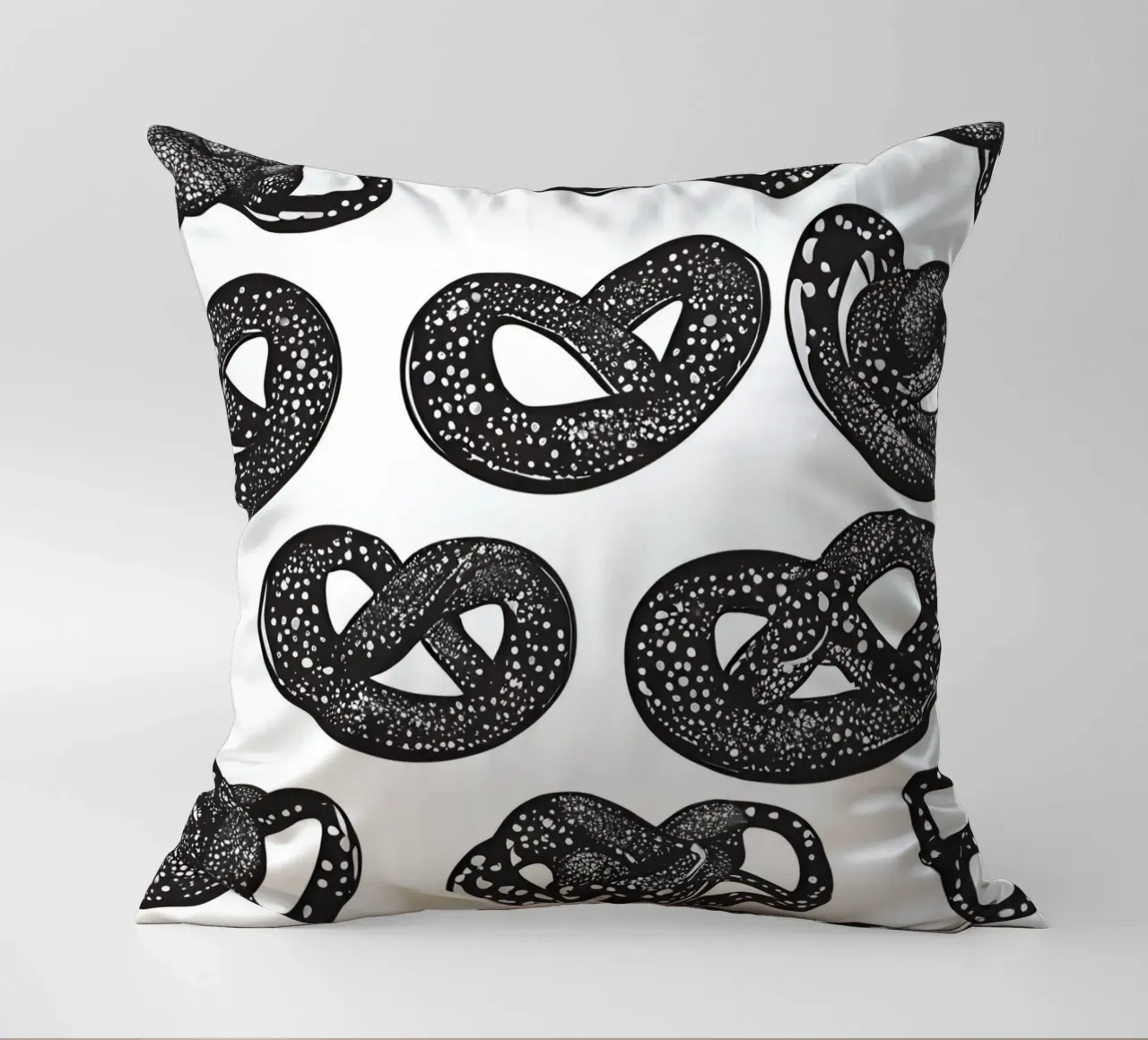 Motivo Pretzel in bianco e nero cuscino da designsbysophia