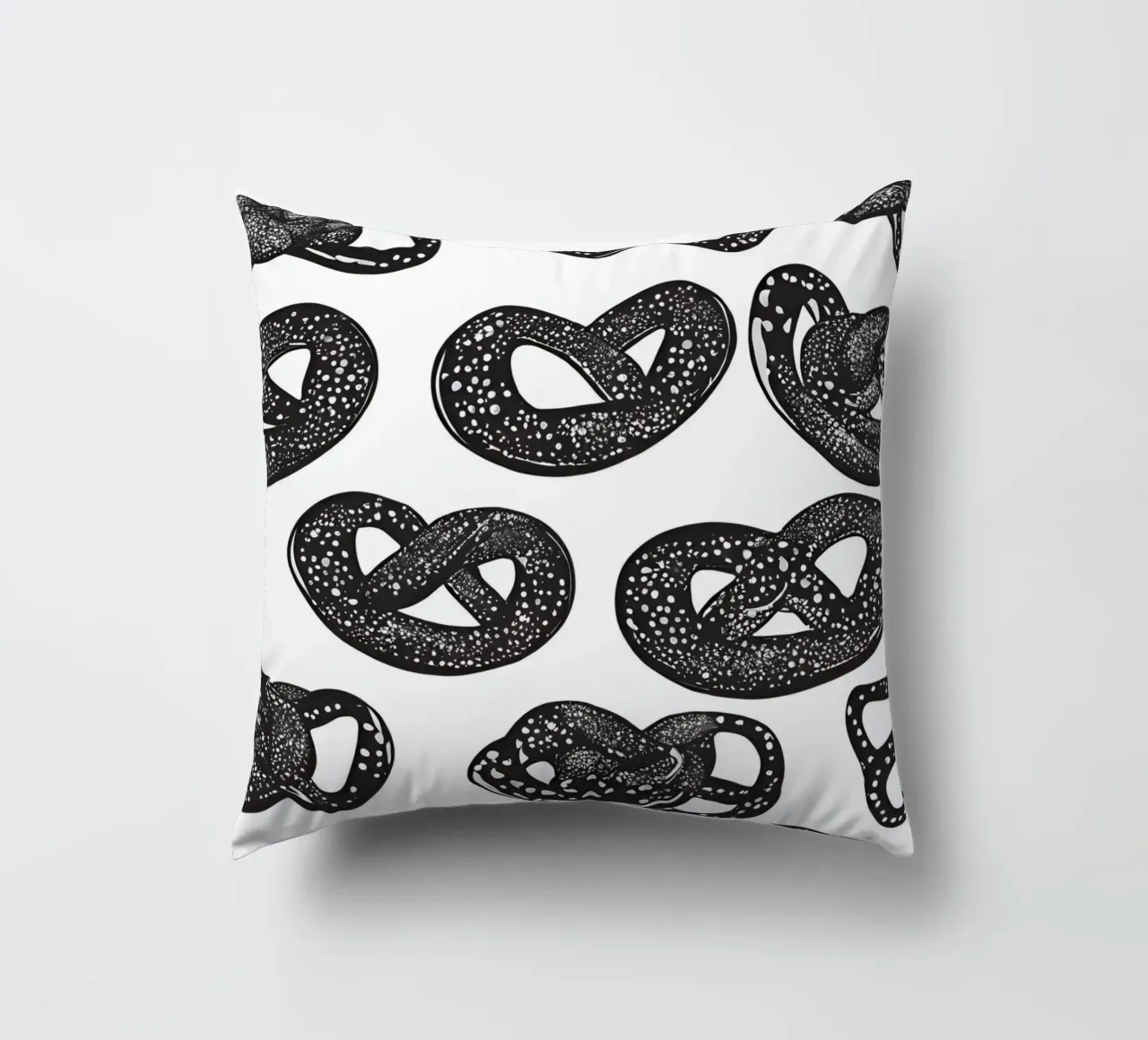 Motivo Pretzel in bianco e nero cuscino da designsbysophia
