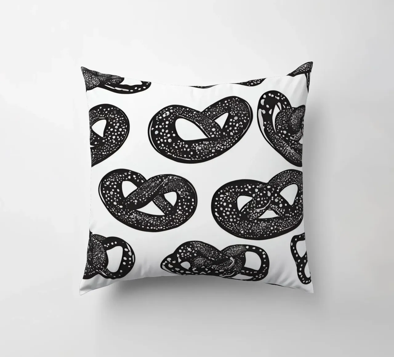 Motivo Pretzel in bianco e nero cuscino da designsbysophia