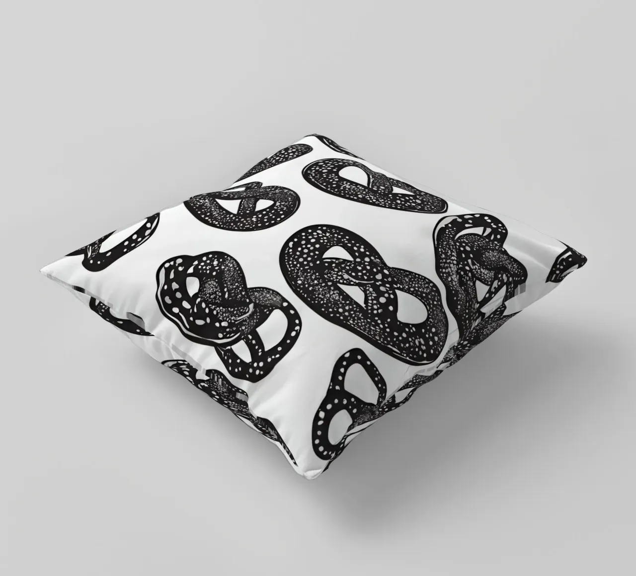 Motivo Pretzel in bianco e nero cuscino da designsbysophia