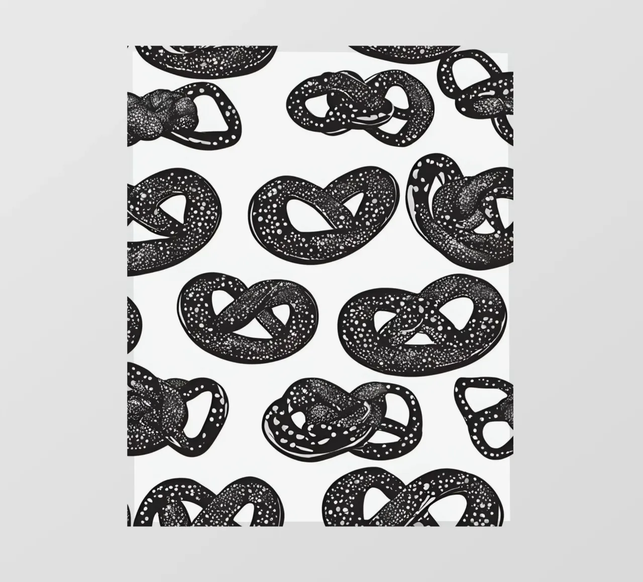 Motivo Pretzel in bianco e nero telo in pvc da designsbysophia