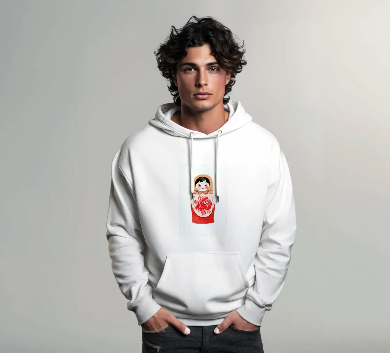 Matryoshka felpa con cappuccio da Niina Pechkovskaya