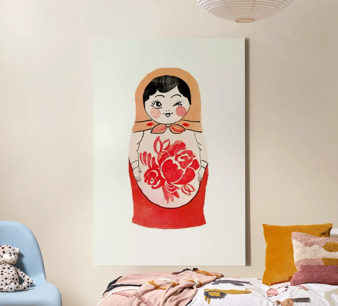 Matryoshka canvas met Baklijst van Niina Pechkovskaya