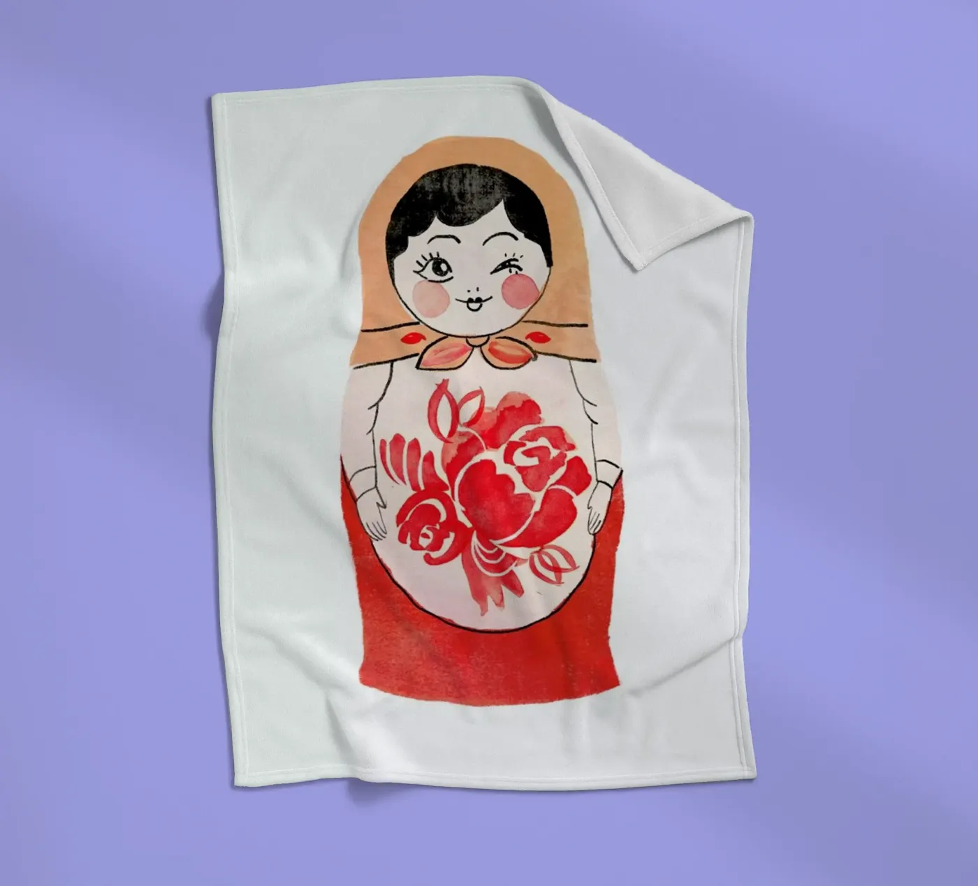 Matryoshka Fleecedecke von Niina Pechkovskaya