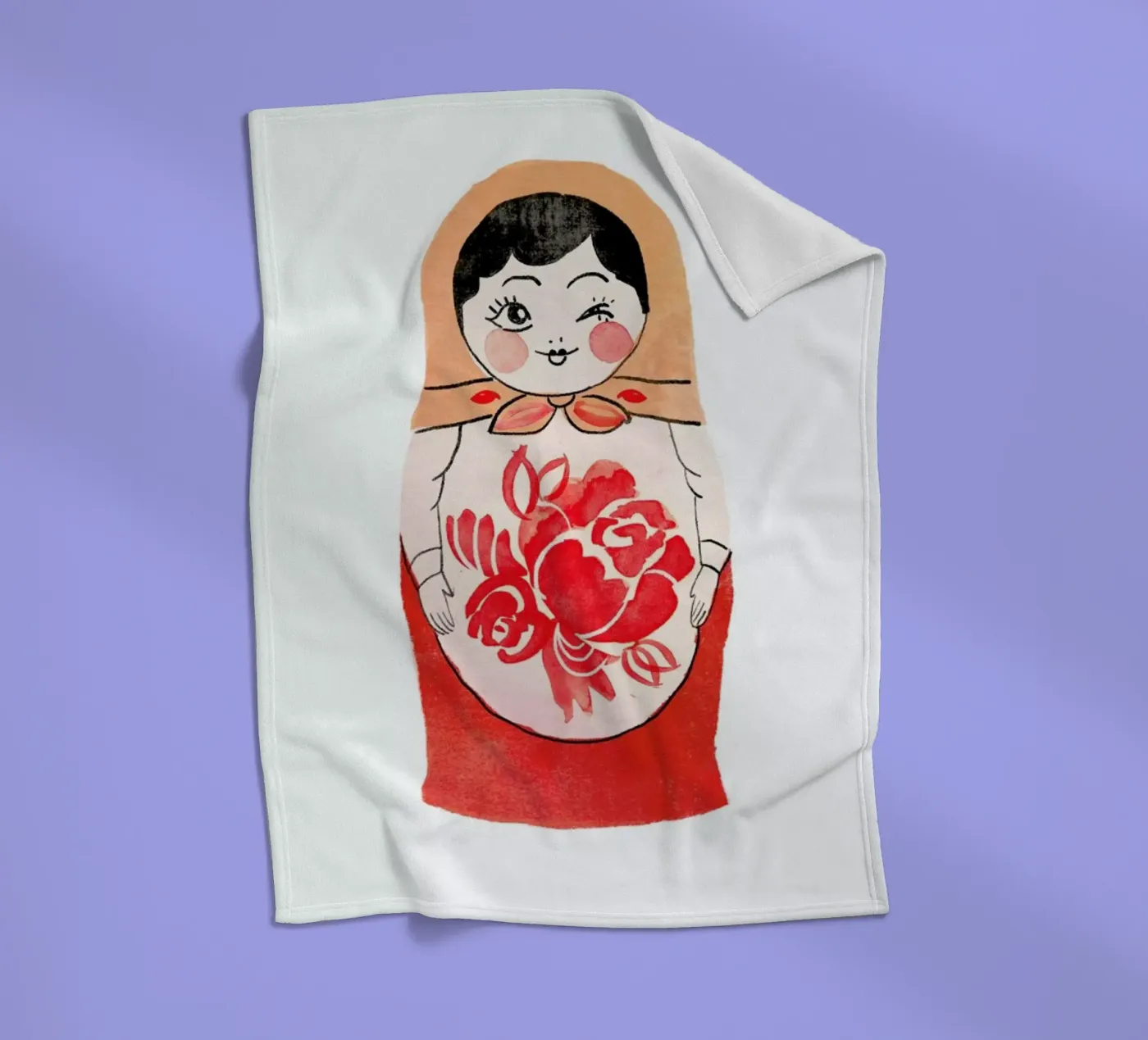 Matryoshka fleecedeken van Niina Pechkovskaya