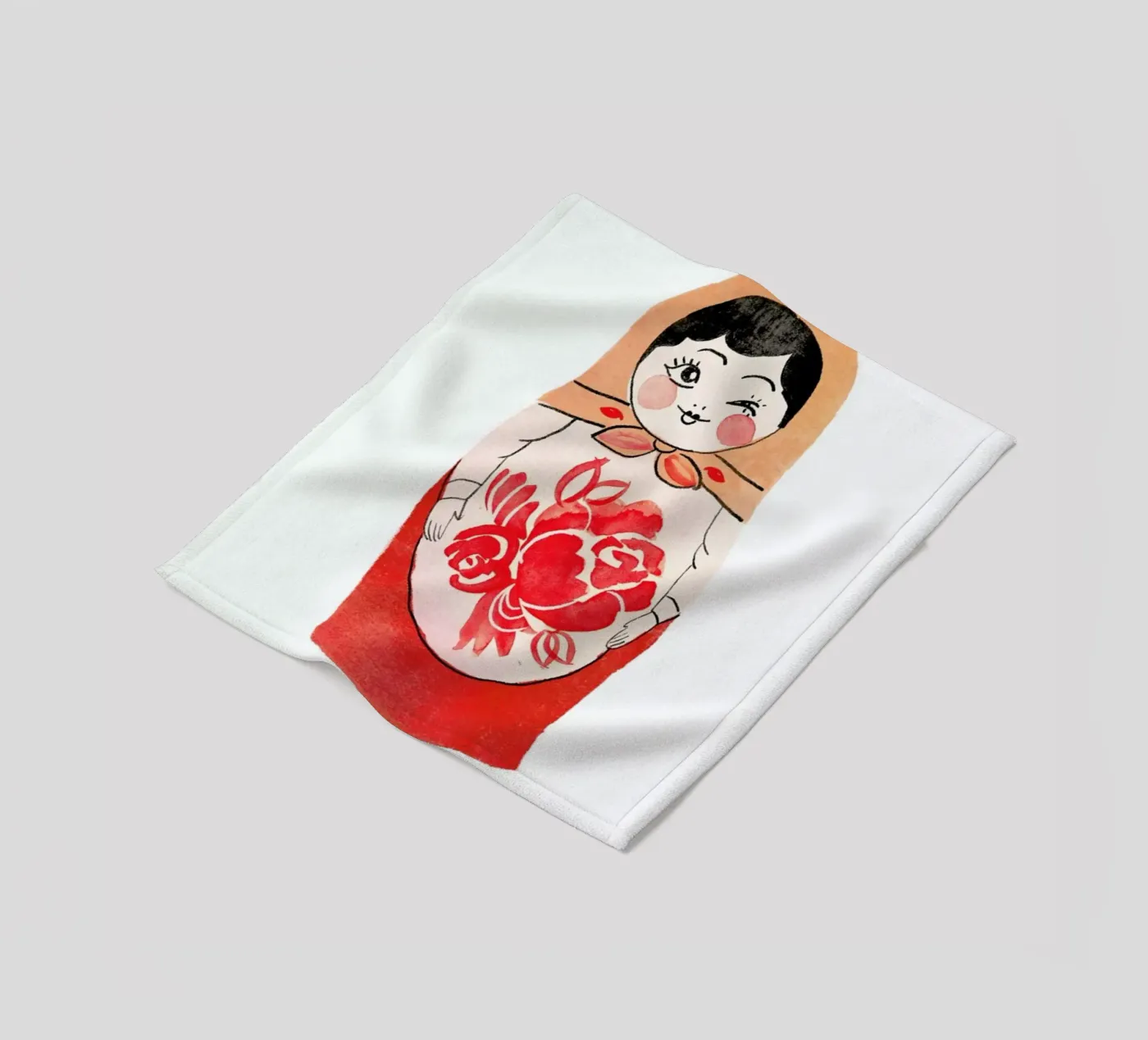 Matryoshka fleecedeken van Niina Pechkovskaya