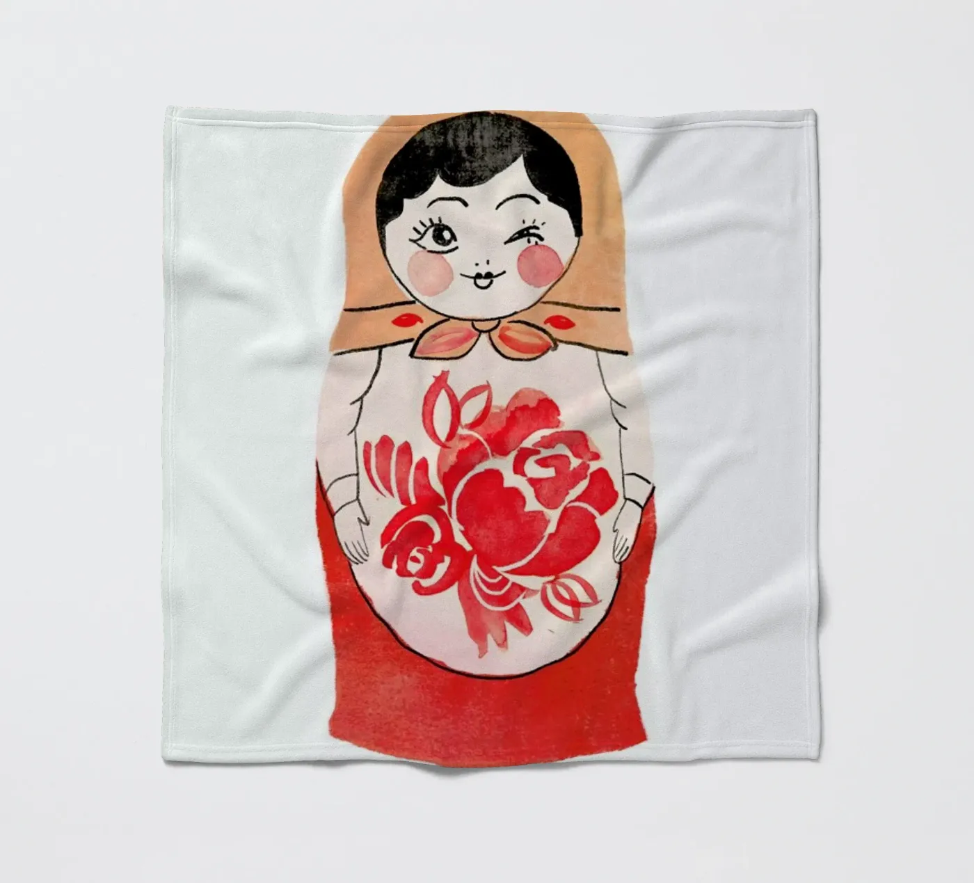 Matryoshka fleecedeken van Niina Pechkovskaya