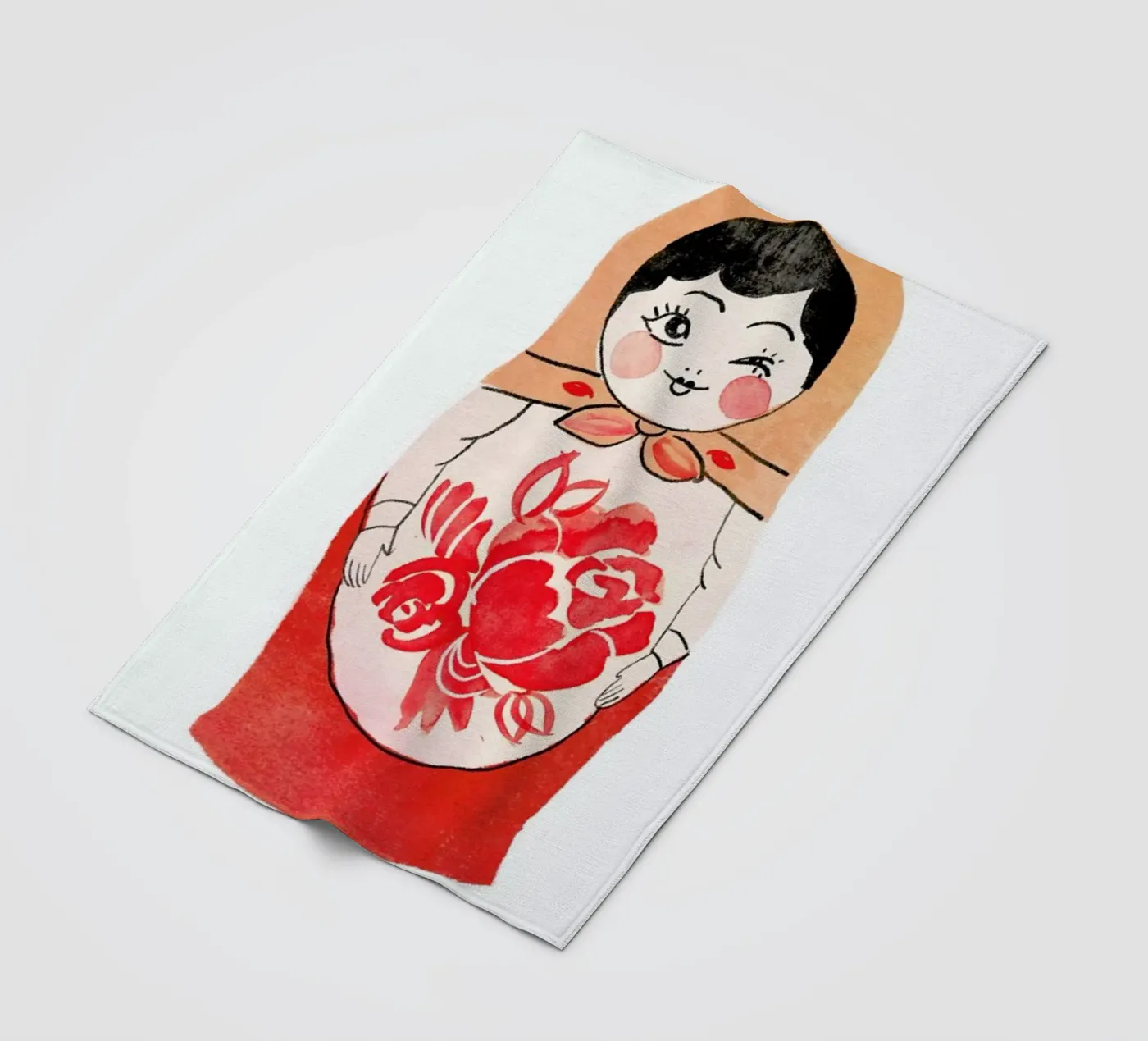 Matryoshka fleecedeken van Niina Pechkovskaya