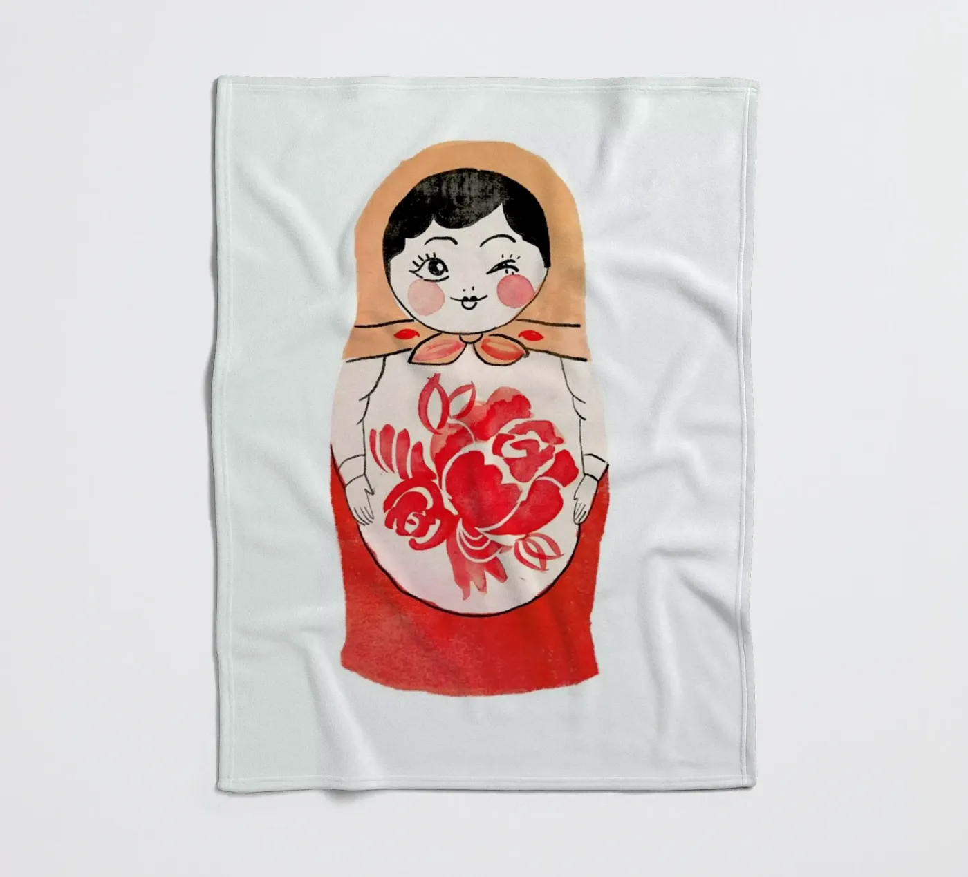 Matryoshka fleecedeken van Niina Pechkovskaya