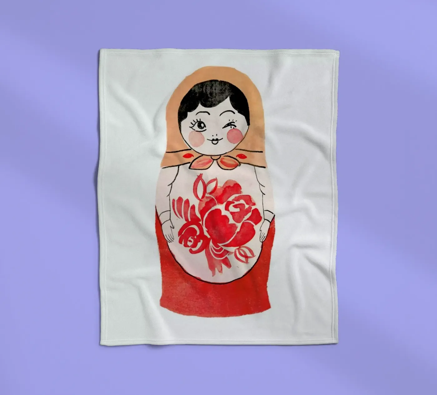 Matryoshka Fleecedecke von Niina Pechkovskaya