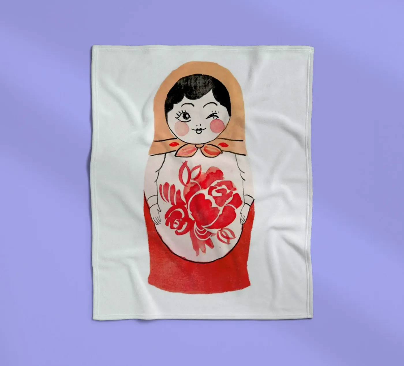 Matryoshka fleecedeken van Niina Pechkovskaya