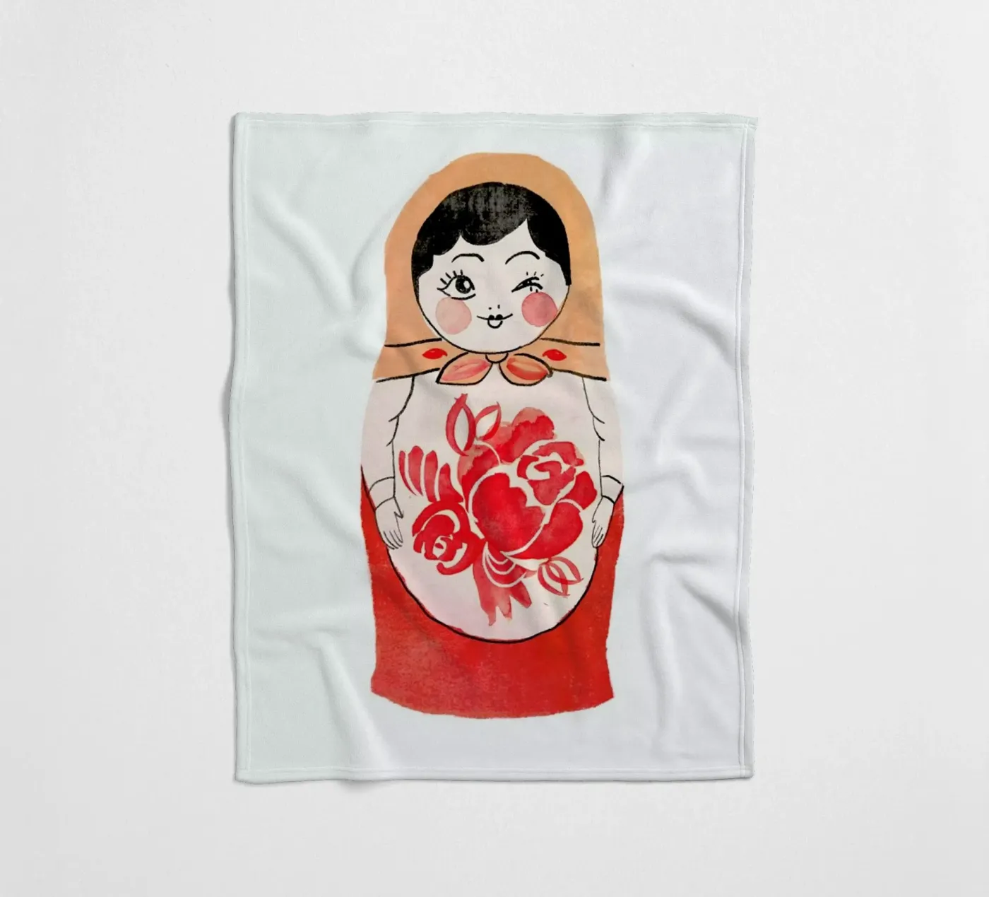 Matryoshka fleecedeken van Niina Pechkovskaya