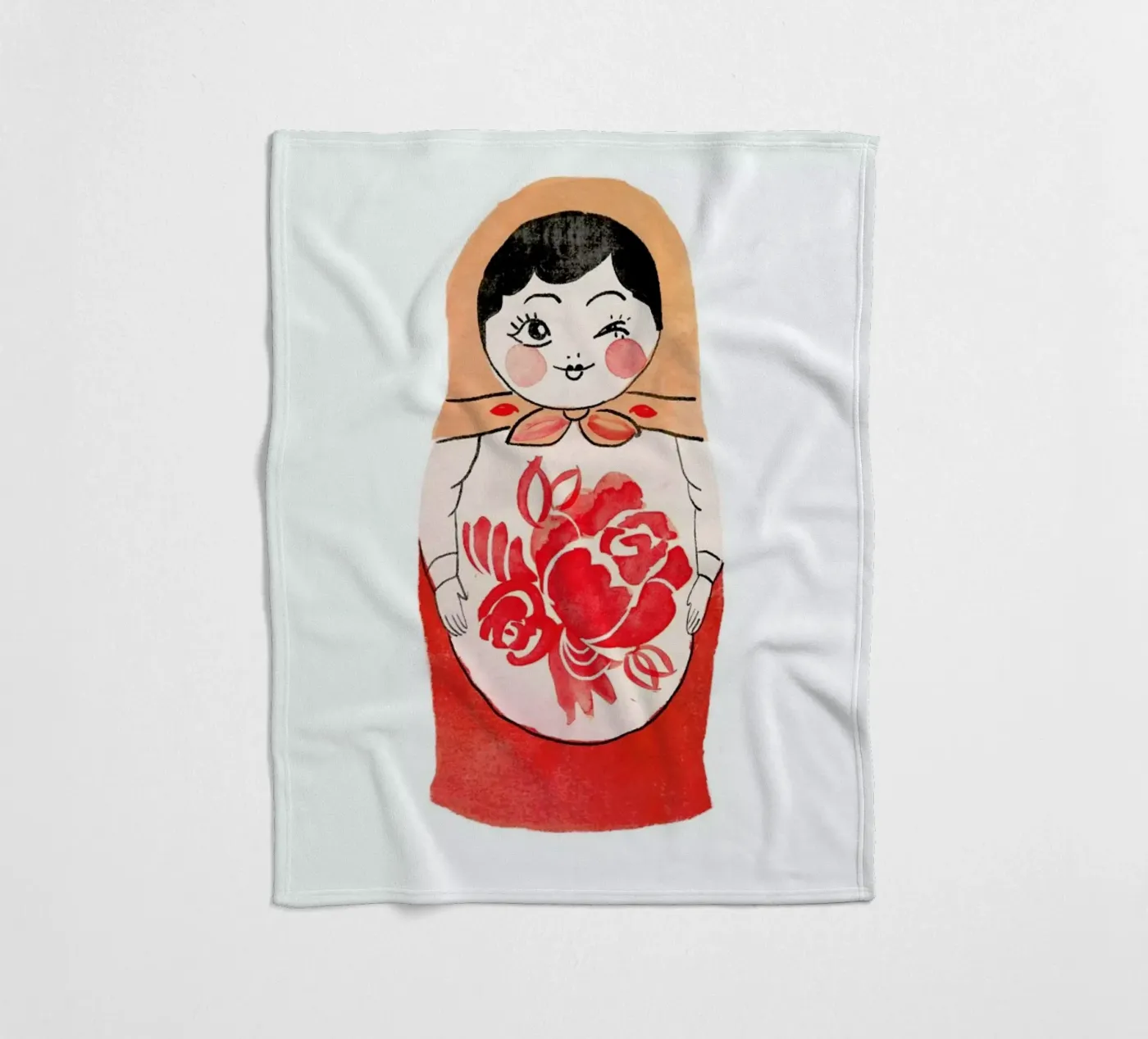 Matryoshka Fleecedecke von Niina Pechkovskaya