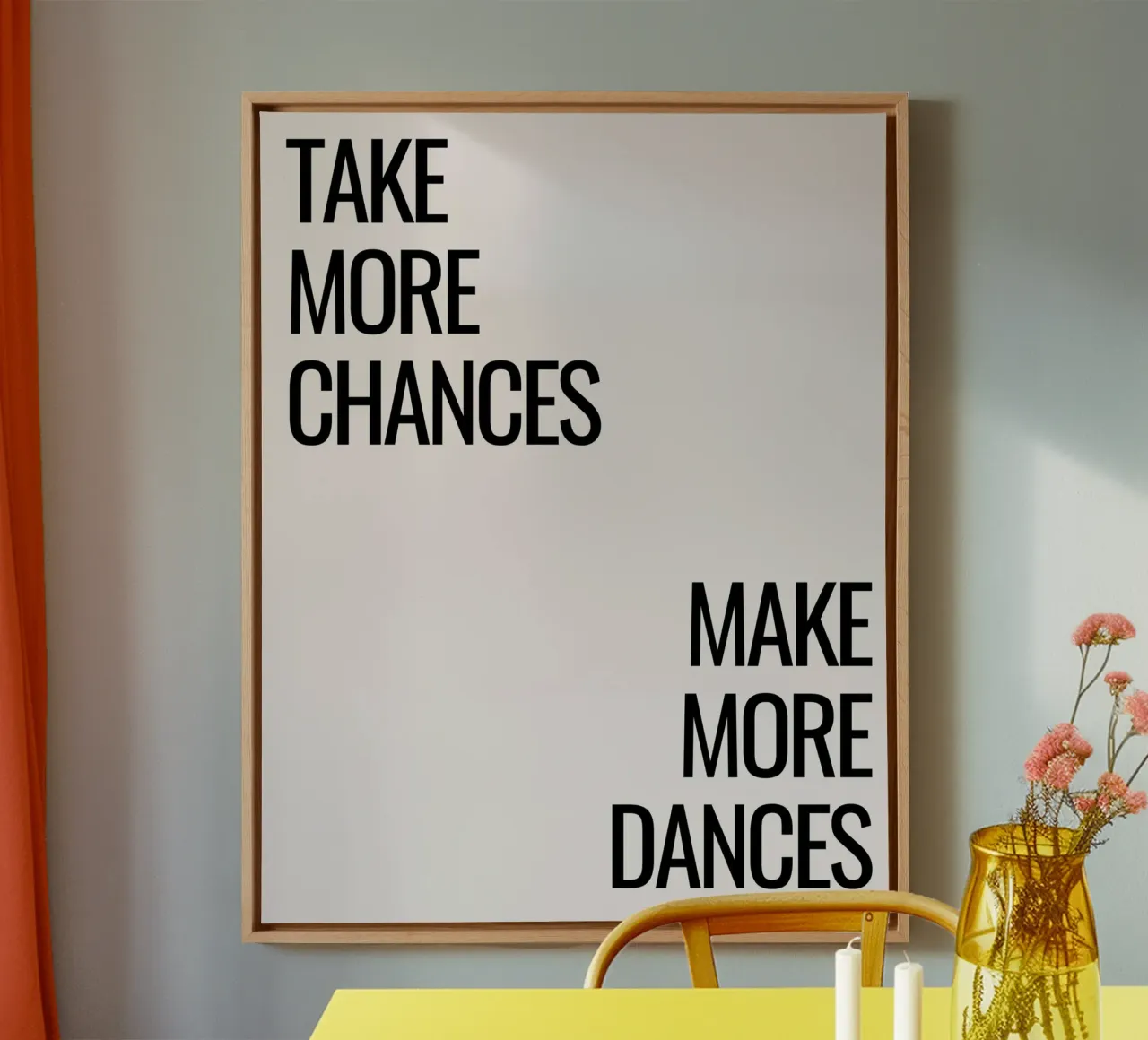 Take more chances, make more dances canvas by designsbysophia
