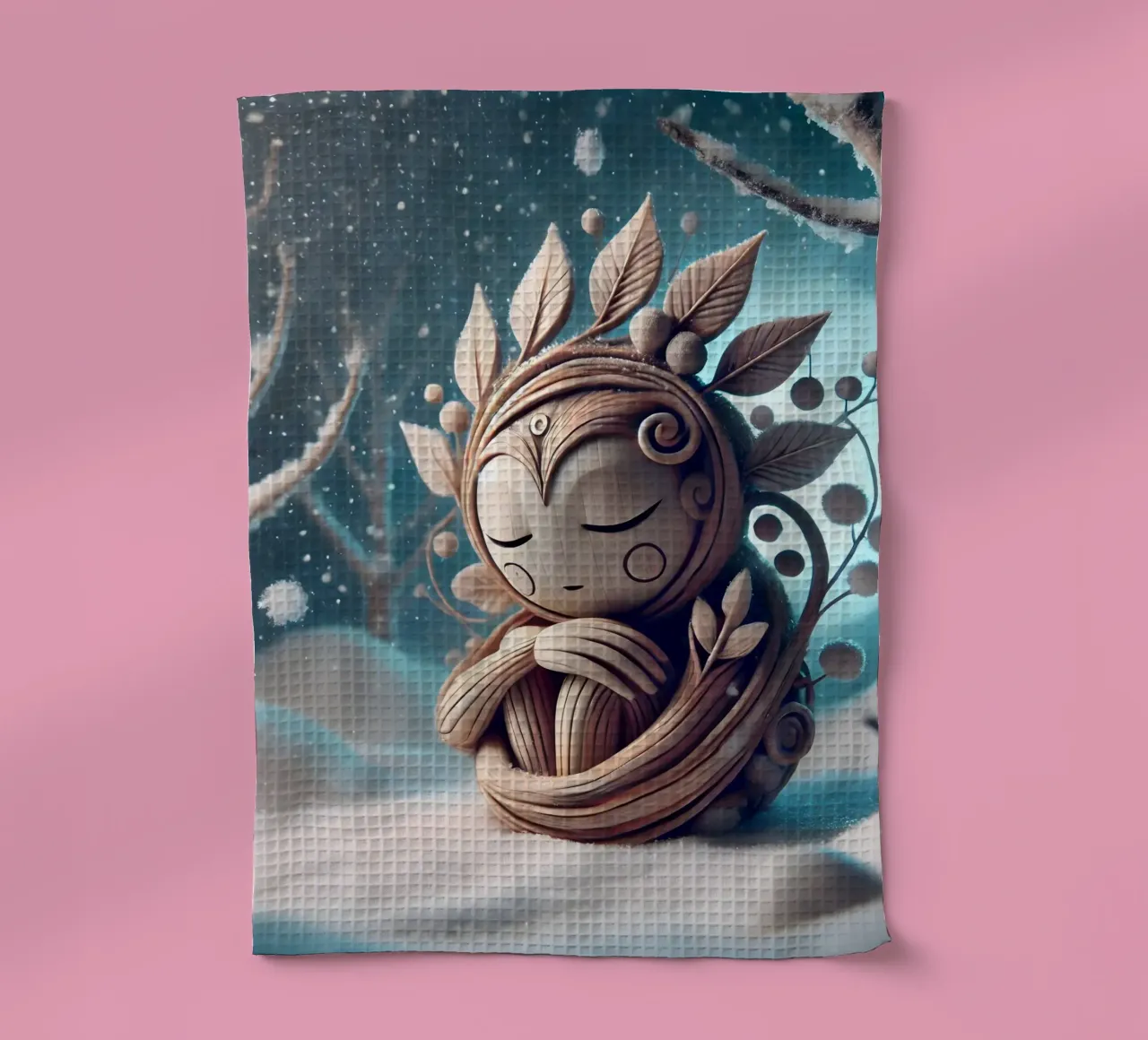 Twiglet tea towel by Twinkle Art Studio