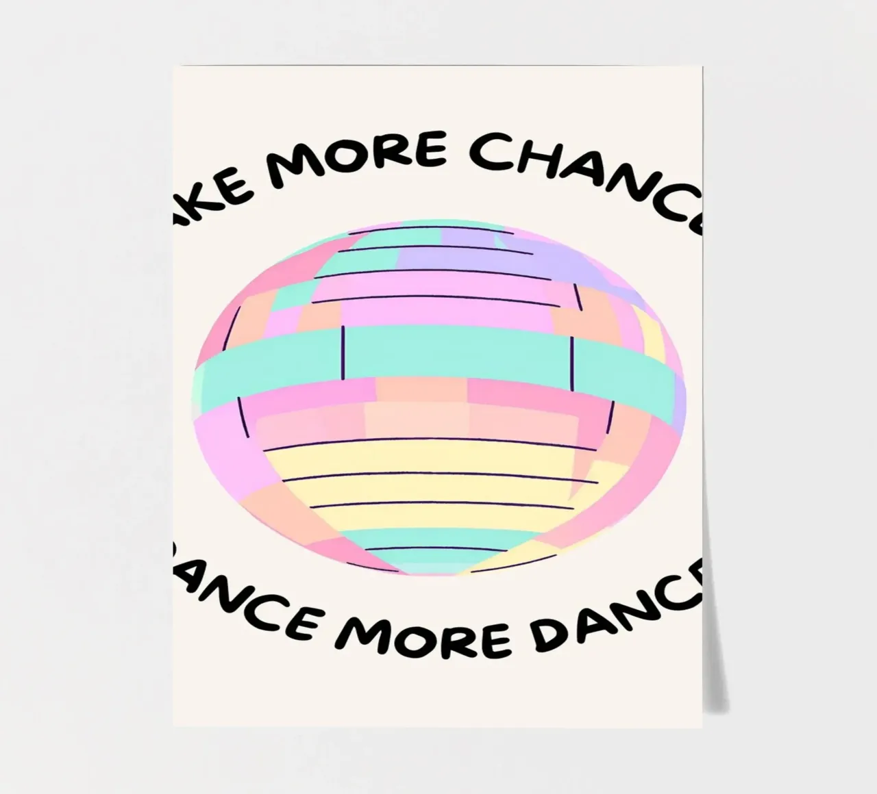 Diskokugel: Take more chances, make more dances. foglio adesivo da designsbysophia