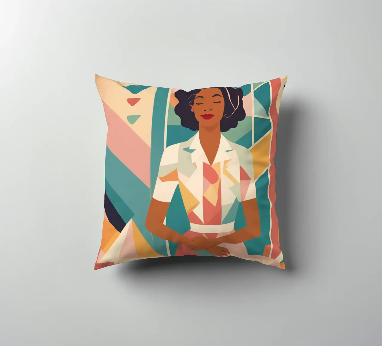 Frau mit Spruch: You are enough, just as you are. cuscino da designsbysophia