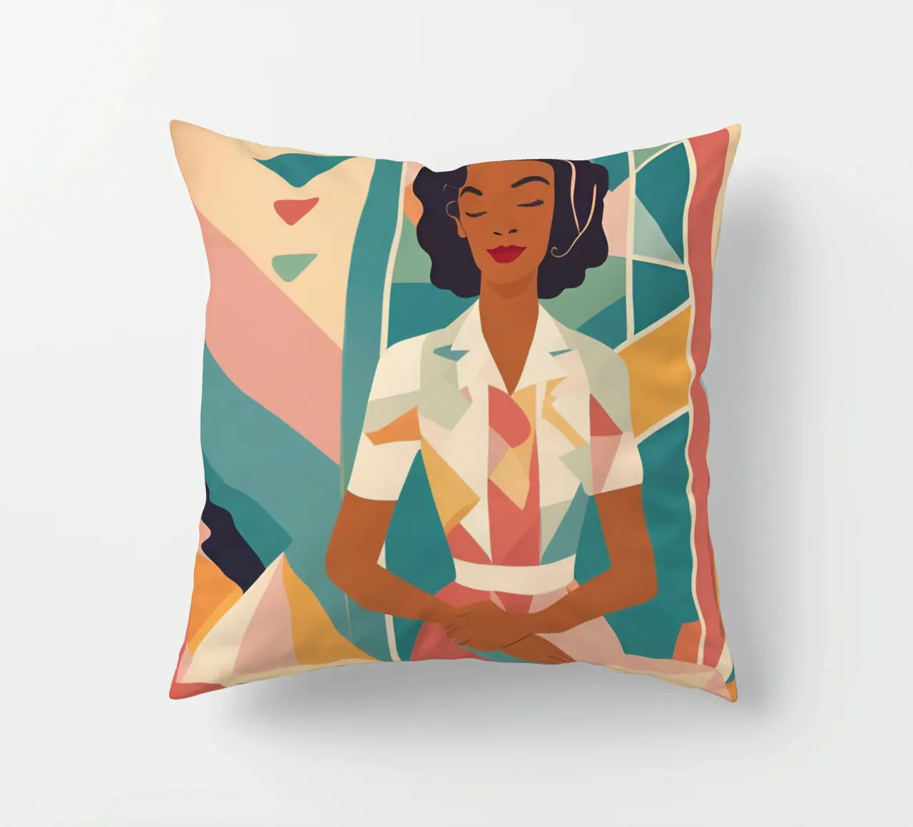 Frau mit Spruch: You are enough, just as you are. cuscino da designsbysophia