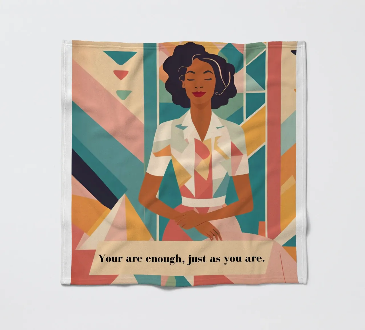 Frau mit Spruch: You are enough, just as you are. coperta in pile da designsbysophia