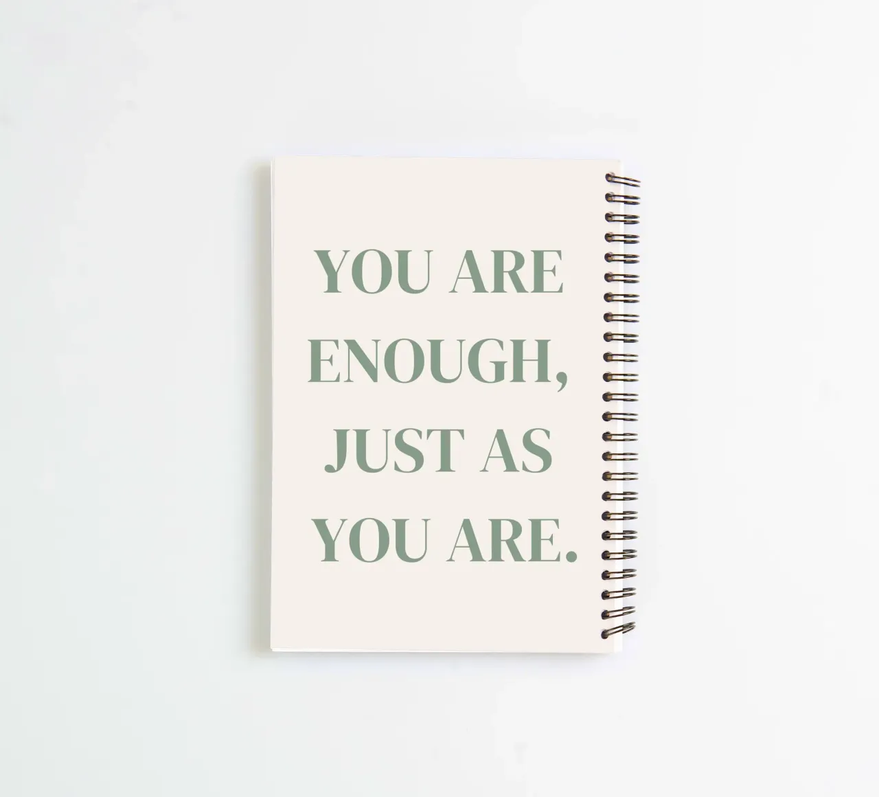 Zitat: You are enough, just as you are. spiral notebook by designsbysophia