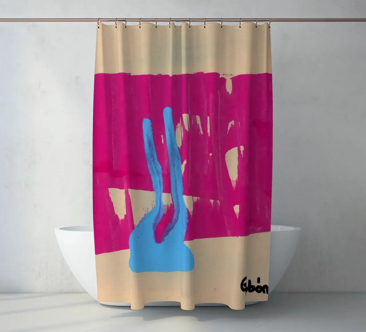 Ya no estarás solo cortina de baño de gtobonart