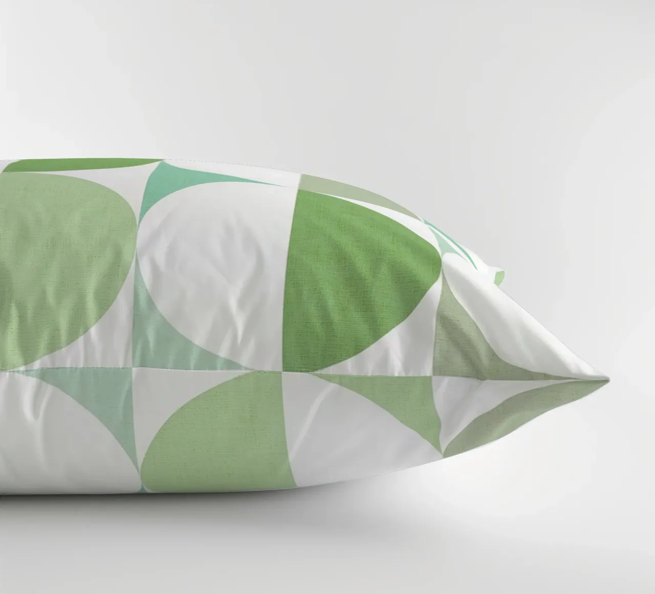 Mid Mod Playful Geo Dots SUN & MOON - Verde pastello tonale cuscino da Dominique Vari Abstract